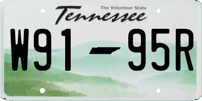 TN license plate W9195R