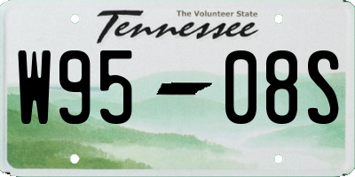 TN license plate W9508S