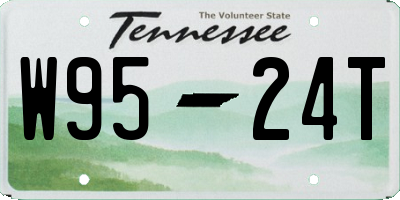 TN license plate W9524T