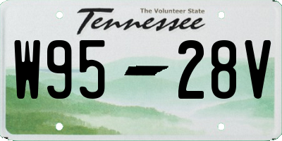 TN license plate W9528V