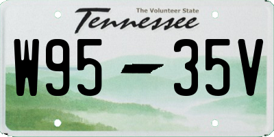 TN license plate W9535V