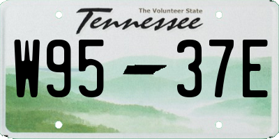 TN license plate W9537E