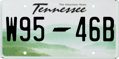 TN license plate W9546B