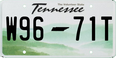 TN license plate W9671T
