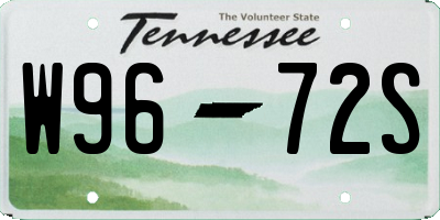 TN license plate W9672S