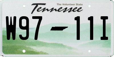 TN license plate W9711I