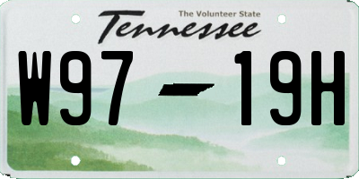 TN license plate W9719H