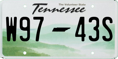 TN license plate W9743S