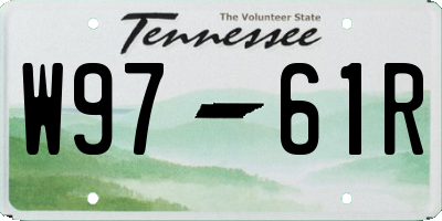 TN license plate W9761R