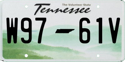 TN license plate W9761V