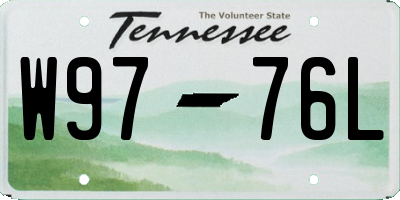 TN license plate W9776L