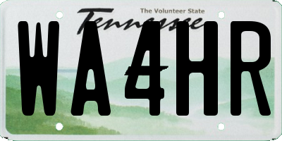 TN license plate WA4HR