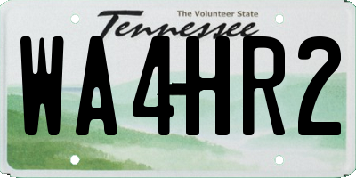 TN license plate WA4HR2