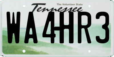 TN license plate WA4HR3