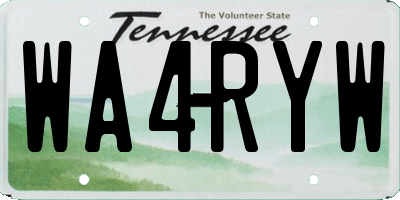 TN license plate WA4RYW