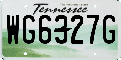 TN license plate WG6327G