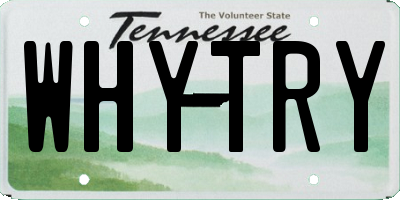 TN license plate WHYTRY