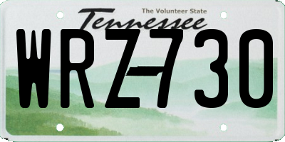 TN license plate WRZ730