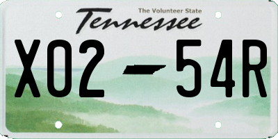TN license plate X0254R