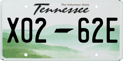 TN license plate X0262E