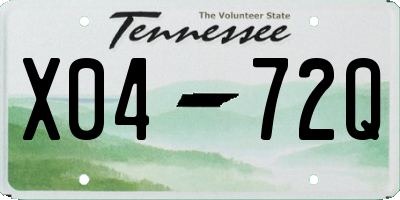 TN license plate X0472Q