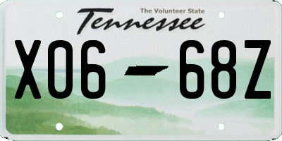 TN license plate X0668Z