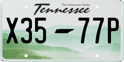 TN license plate X3577P