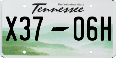 TN license plate X3706H