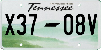 TN license plate X3708V