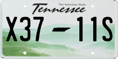TN license plate X3711S