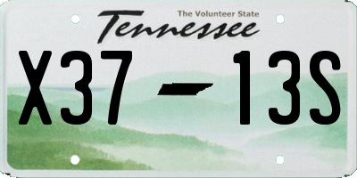 TN license plate X3713S