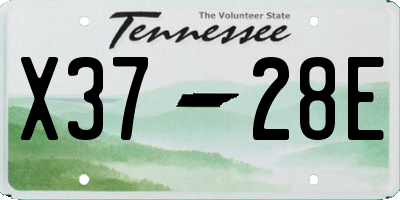 TN license plate X3728E