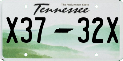 TN license plate X3732X
