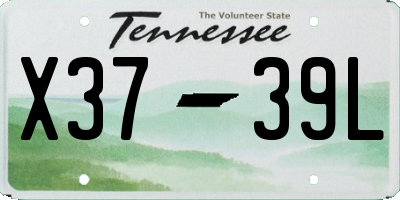 TN license plate X3739L