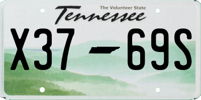 TN license plate X3769S