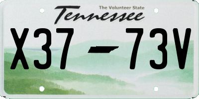 TN license plate X3773V