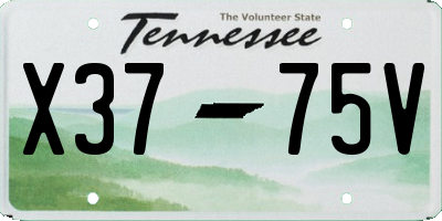TN license plate X3775V