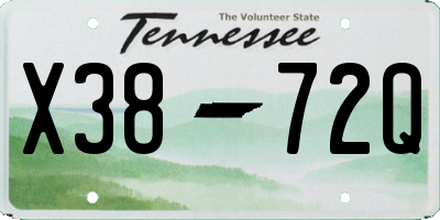 TN license plate X3872Q