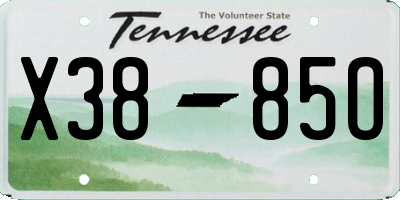 TN license plate X3885O