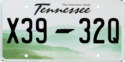 TN license plate X3932Q