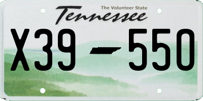 TN license plate X3955O
