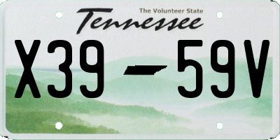 TN license plate X3959V