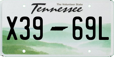 TN license plate X3969L