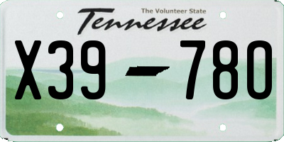 TN license plate X3978O