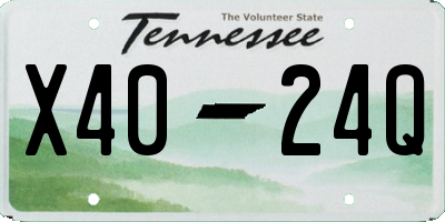 TN license plate X4024Q