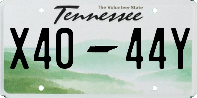 TN license plate X4044Y