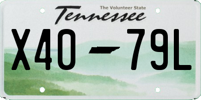 TN license plate X4079L