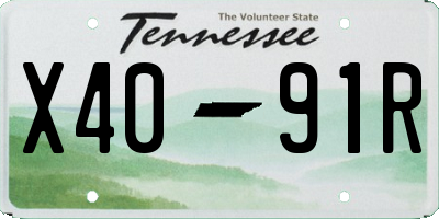 TN license plate X4091R