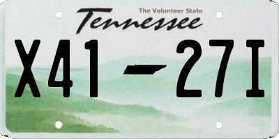 TN license plate X4127I