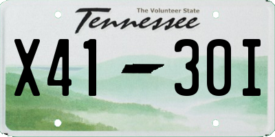 TN license plate X4130I